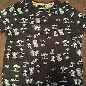 Denim & flower t-shirt